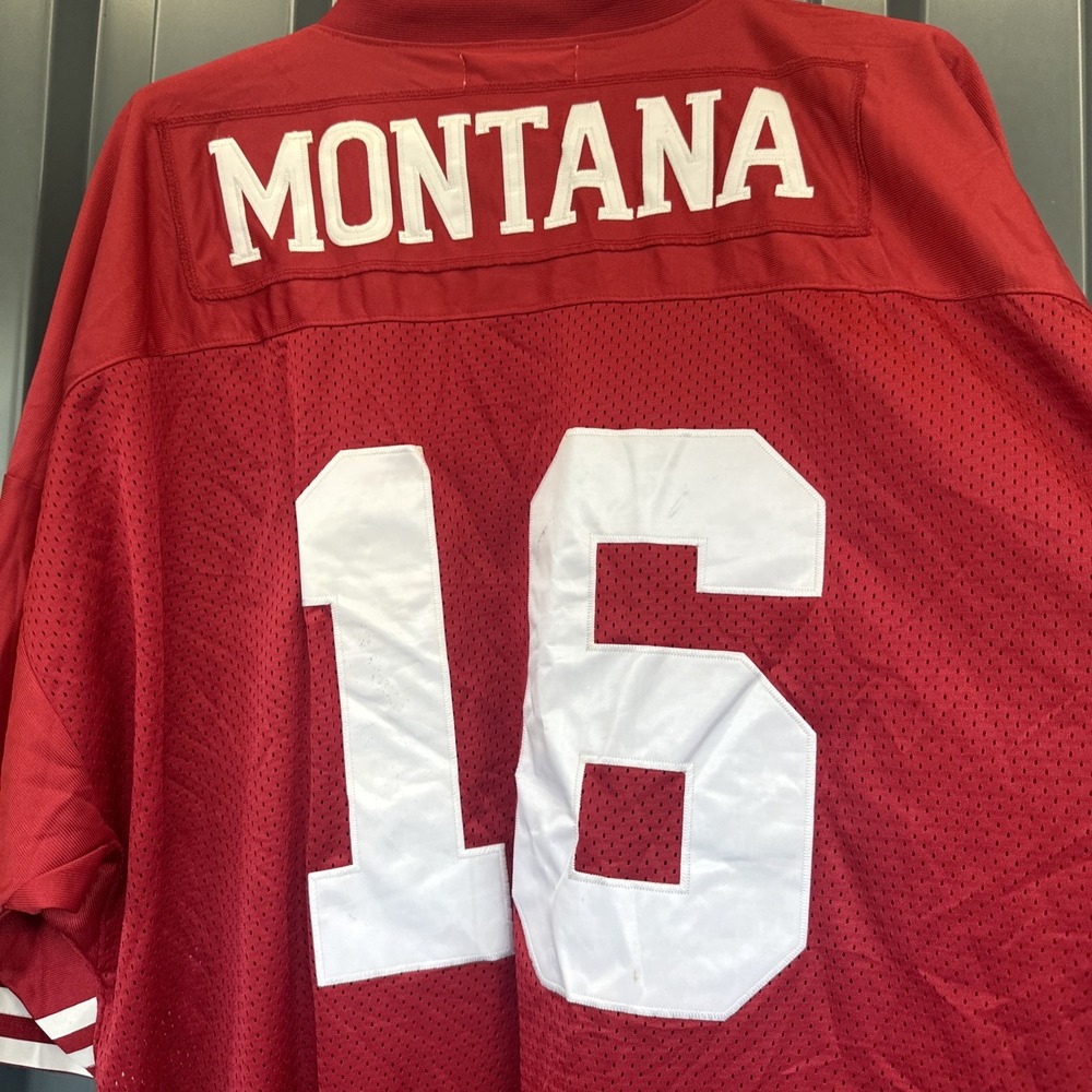 JOE MONTANA MITCHELL AND NESS THROWBACK 1989 STITCHED JERSEY SZ 60 - Picture 9 of 12